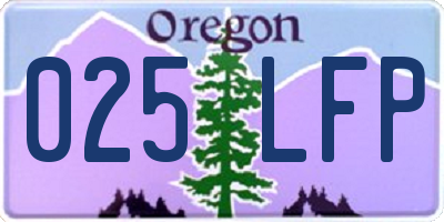 OR license plate 025LFP