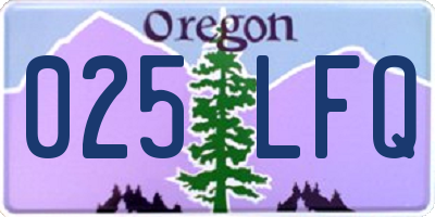 OR license plate 025LFQ