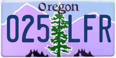 OR license plate 025LFR