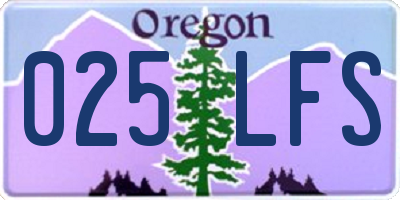 OR license plate 025LFS