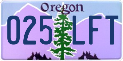 OR license plate 025LFT