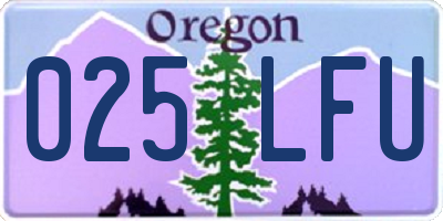OR license plate 025LFU