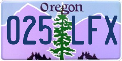 OR license plate 025LFX