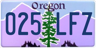 OR license plate 025LFZ