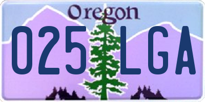 OR license plate 025LGA
