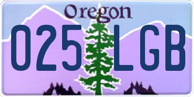 OR license plate 025LGB