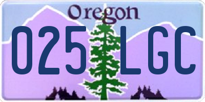 OR license plate 025LGC