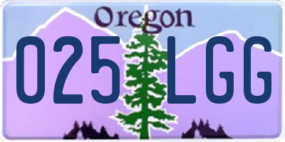 OR license plate 025LGG