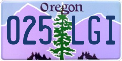 OR license plate 025LGI