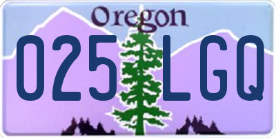 OR license plate 025LGQ