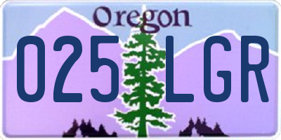 OR license plate 025LGR