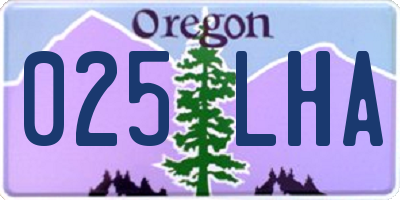 OR license plate 025LHA