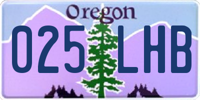 OR license plate 025LHB