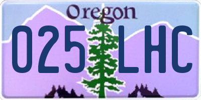 OR license plate 025LHC