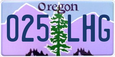 OR license plate 025LHG