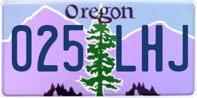 OR license plate 025LHJ