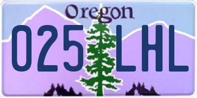 OR license plate 025LHL