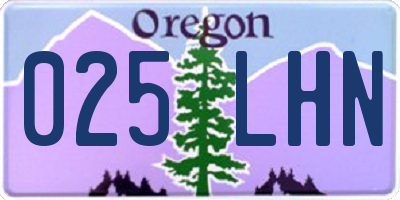 OR license plate 025LHN