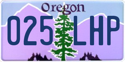 OR license plate 025LHP