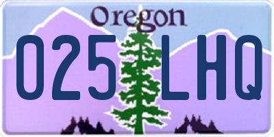 OR license plate 025LHQ