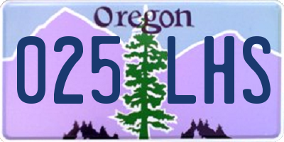 OR license plate 025LHS