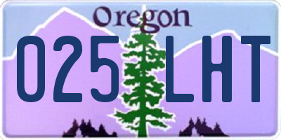 OR license plate 025LHT