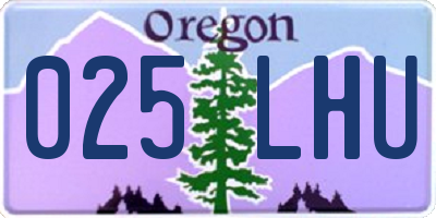 OR license plate 025LHU