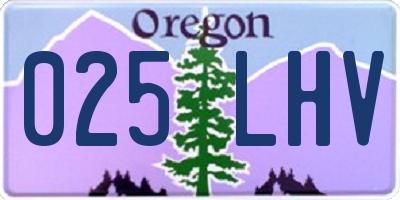 OR license plate 025LHV