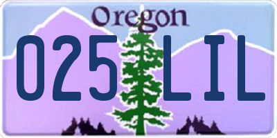 OR license plate 025LIL