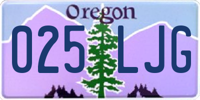 OR license plate 025LJG