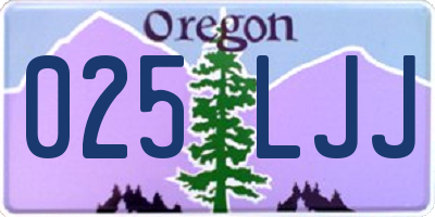 OR license plate 025LJJ