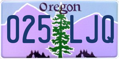 OR license plate 025LJQ