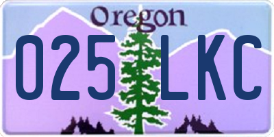 OR license plate 025LKC