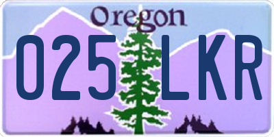 OR license plate 025LKR