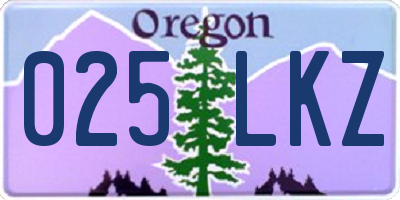 OR license plate 025LKZ