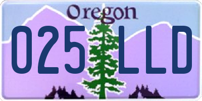 OR license plate 025LLD