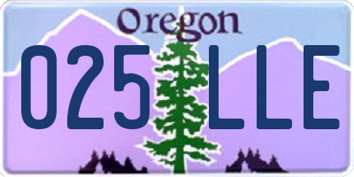 OR license plate 025LLE