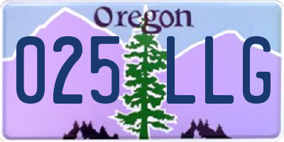 OR license plate 025LLG