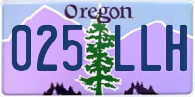 OR license plate 025LLH