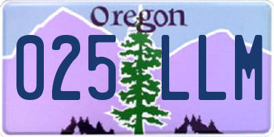 OR license plate 025LLM