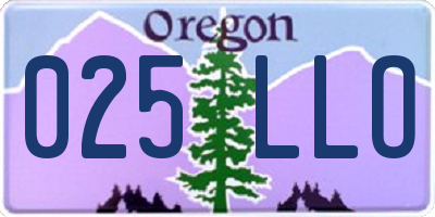 OR license plate 025LLO
