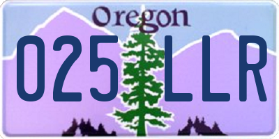 OR license plate 025LLR