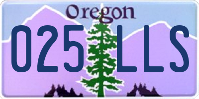OR license plate 025LLS