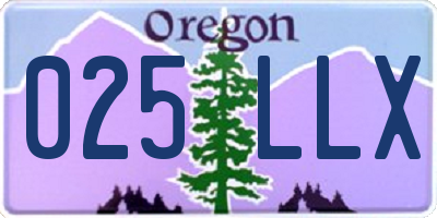 OR license plate 025LLX