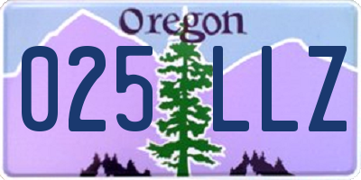 OR license plate 025LLZ