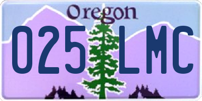 OR license plate 025LMC