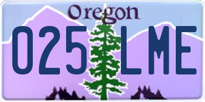 OR license plate 025LME