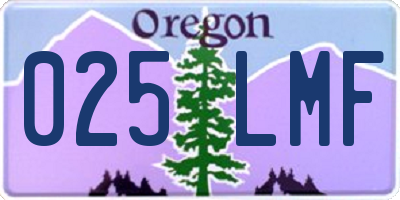 OR license plate 025LMF