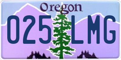 OR license plate 025LMG