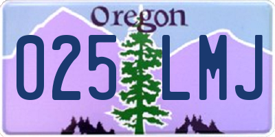 OR license plate 025LMJ